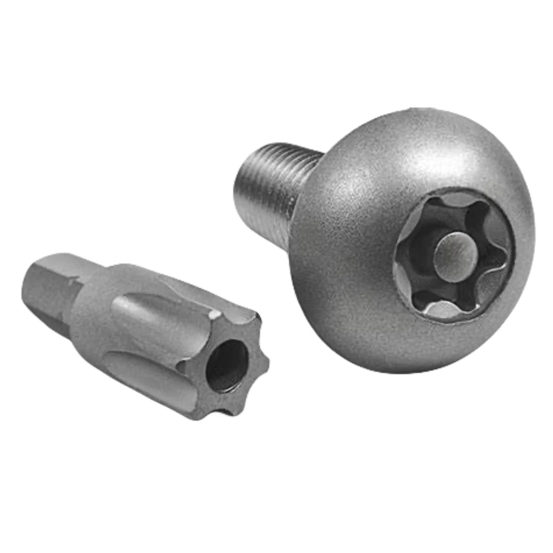 YH Oval Flat Countersunk Pan Head Tamper proof Tapered Security Anti Theft Torx Screws Bolts With Pin