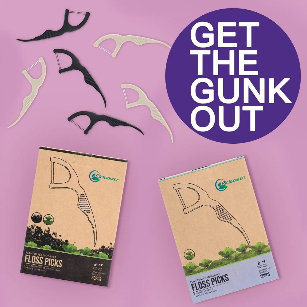 factory export 100% Biodegradable Pla Handle Toothpick biodegradable floss Corn Fiber Tooth Floss Pick Dental Floss Pick