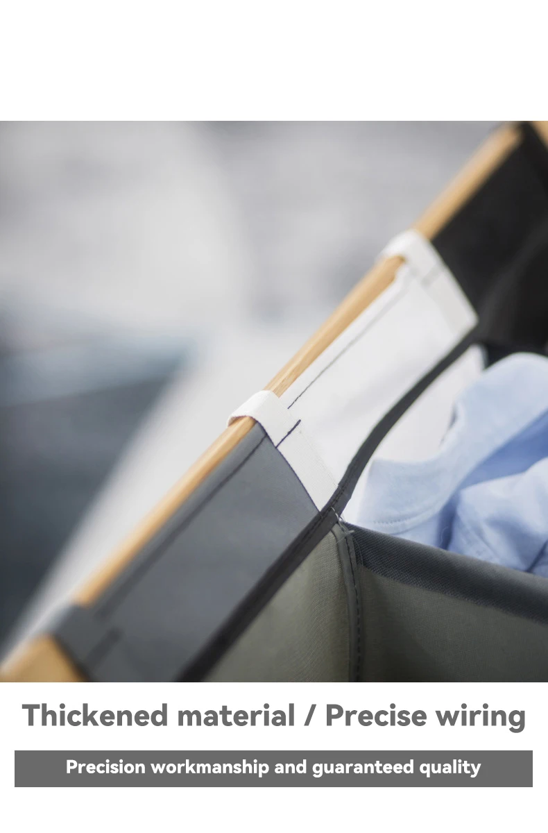 Hot selling Bamboo 3 Compartments Storage Laundry Hamper Basket Foldable Laundry Basket for Bedroom Bathroom