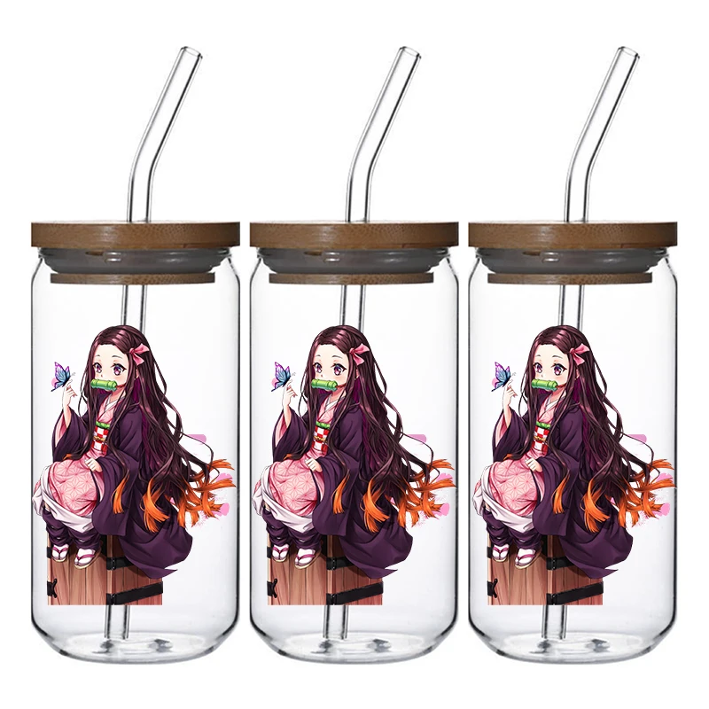 Ready to Ship Wholesale 16oz UV-DTF Tumbler Decals UVDTF Transfer Sticker UV DTF Cup Wraps for 16oz Libbey Glass Can