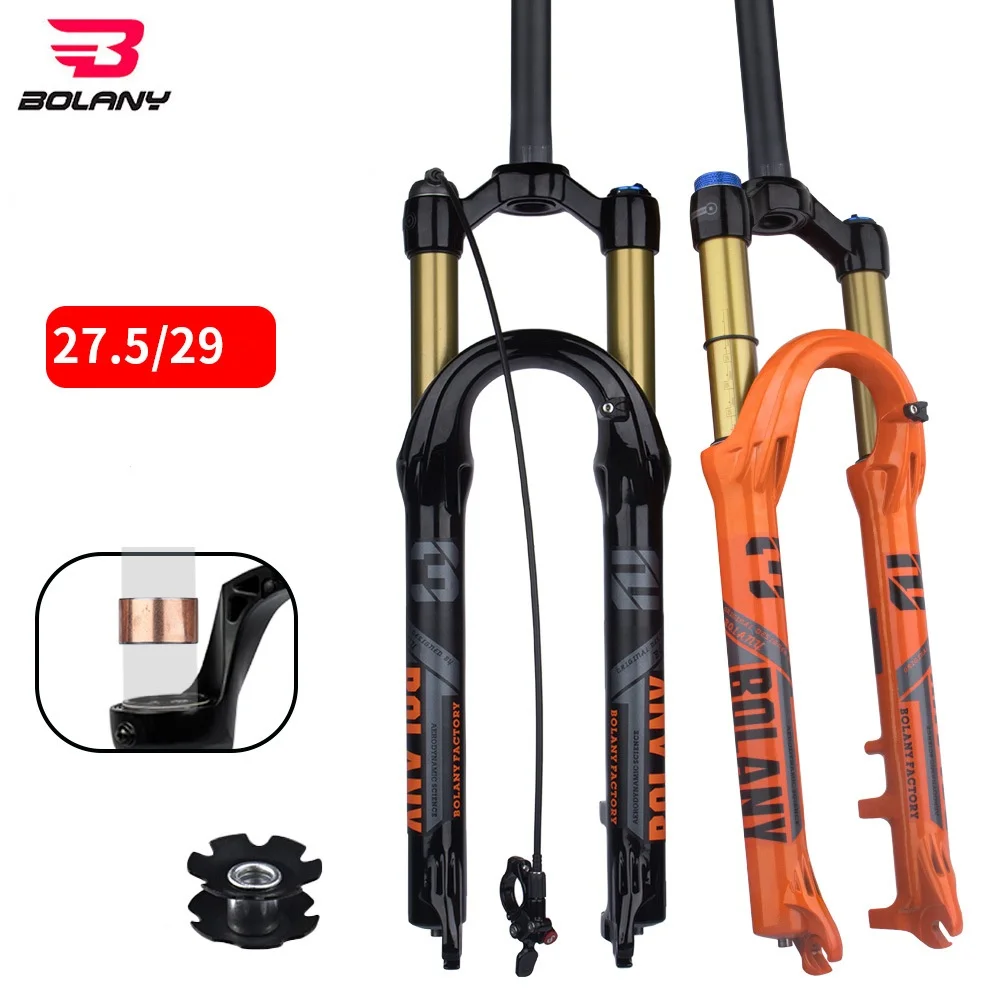Bolany Lightweight Mtb Bike Fork Bicycle Front Air Suspension Fork Mountain Fork Bike Parts