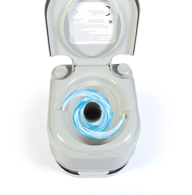 
Newest grey color 24L plastic outdoor portable travel toilet 