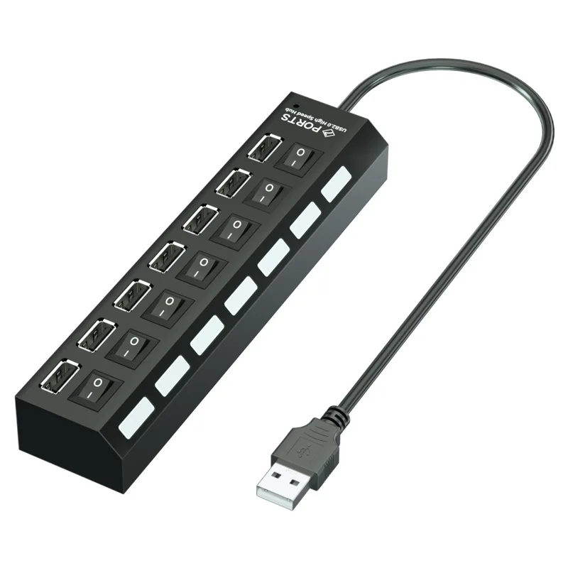 USB-2 0-концентратор 7 портов