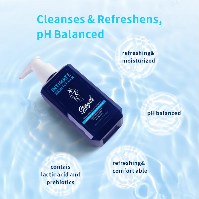 Male Private Parts Cleanser Label Antibacterial Intimate Washing for Men Balls