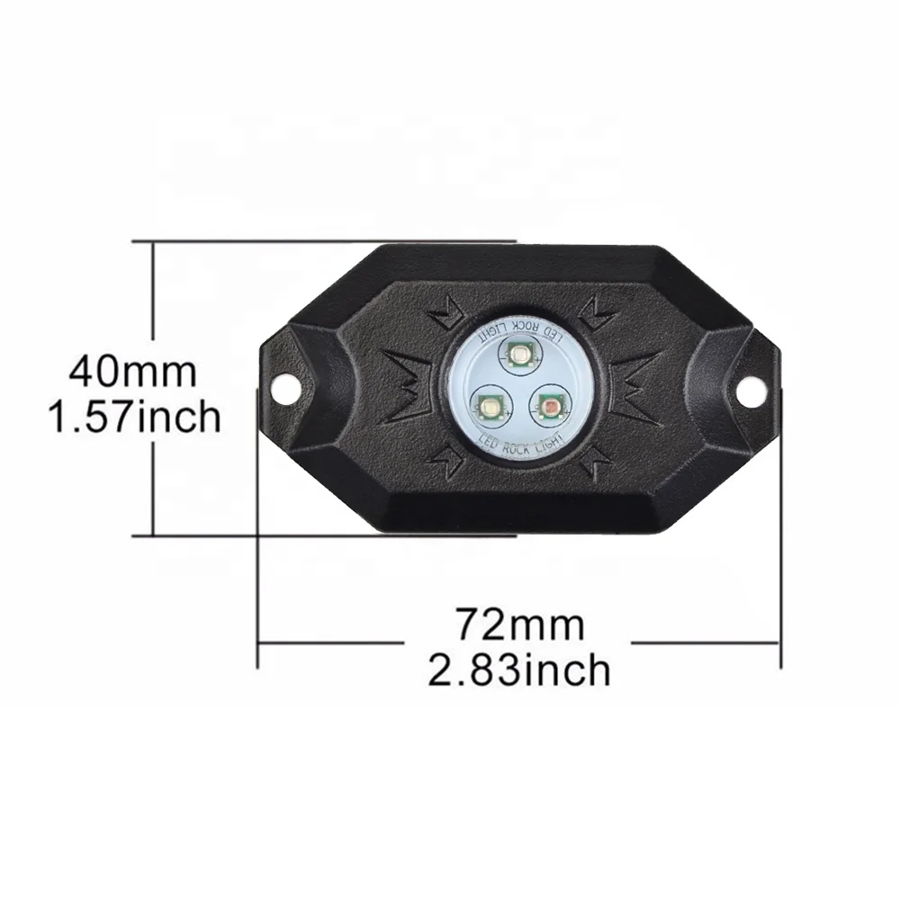Bevinsee 8x LED APP Control Music 12V RGB Rock Lights For ATV UTV SNOWMOBILE SUV