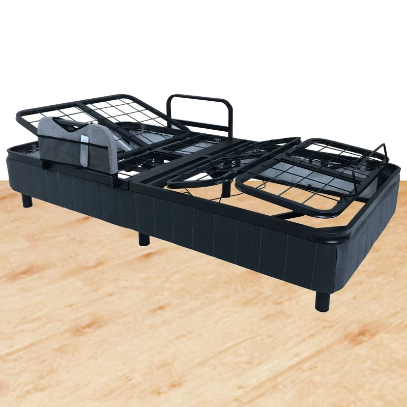 Latest design single size black iron Upholstered Bed bed frame