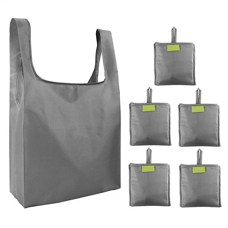 
Waterproof Custom Logo Grocery Organic Eco Friendly Folding Polyester Foldable Reusable Tote Shopping Bag 