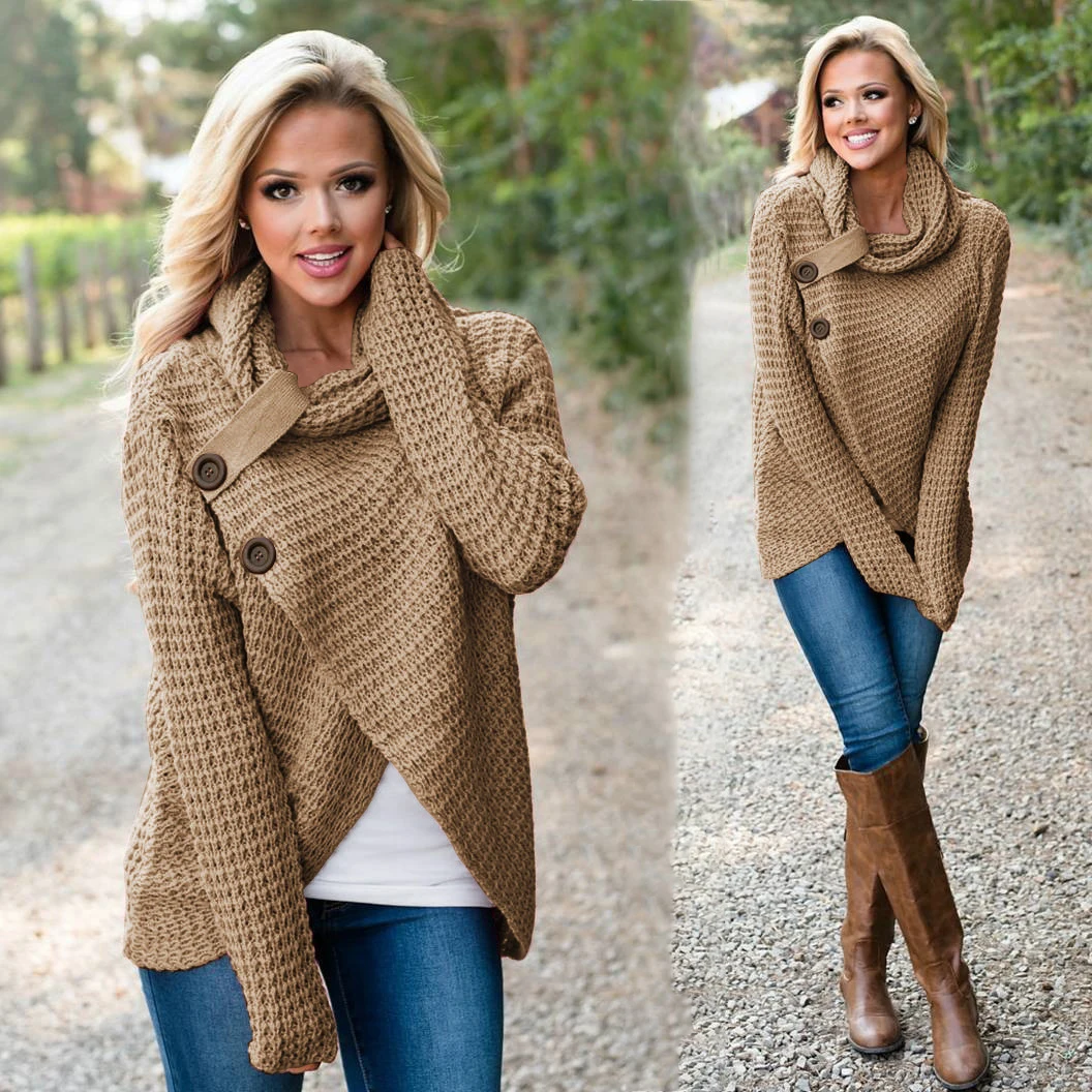 Wholesale Hot Sellging Knitted Women Sweaters Designer Turtleneck Sweater Women