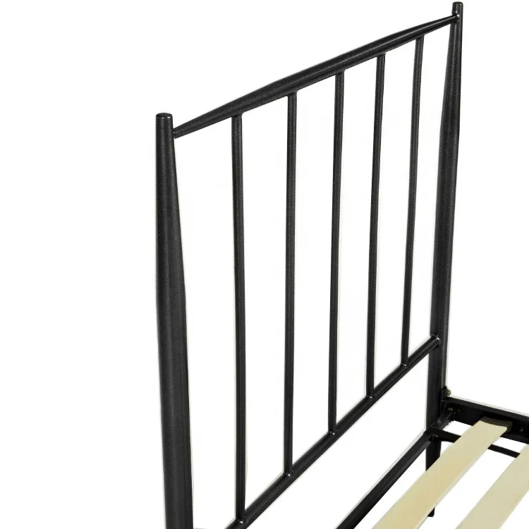 mixed powder coating single metal bed frame vintage wrought iron bed twin bed metal