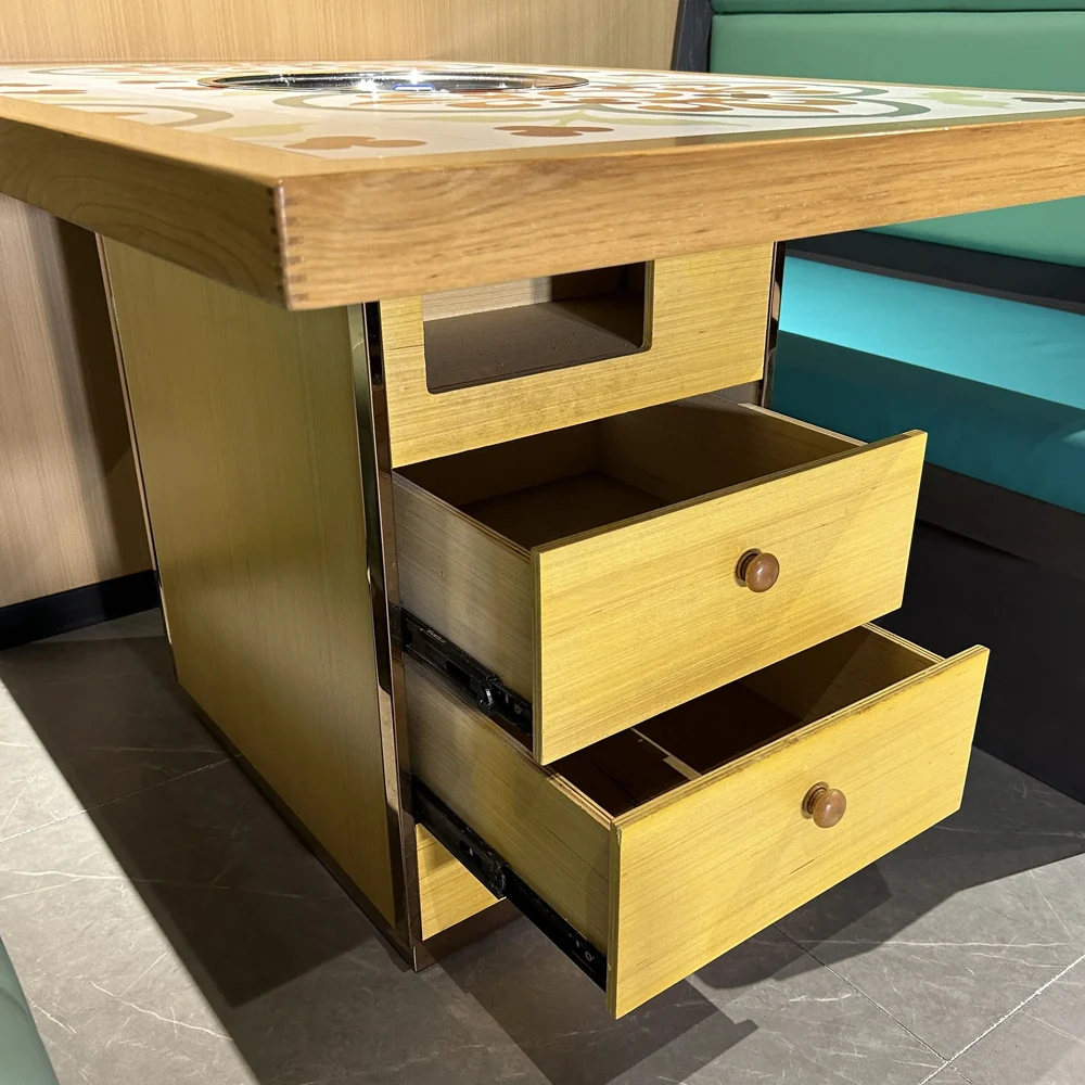 Zhuoyue C66932 instant order japanese Hot pot bbq korean private dining rooms shabu shabu hidden hotpot induction Tables