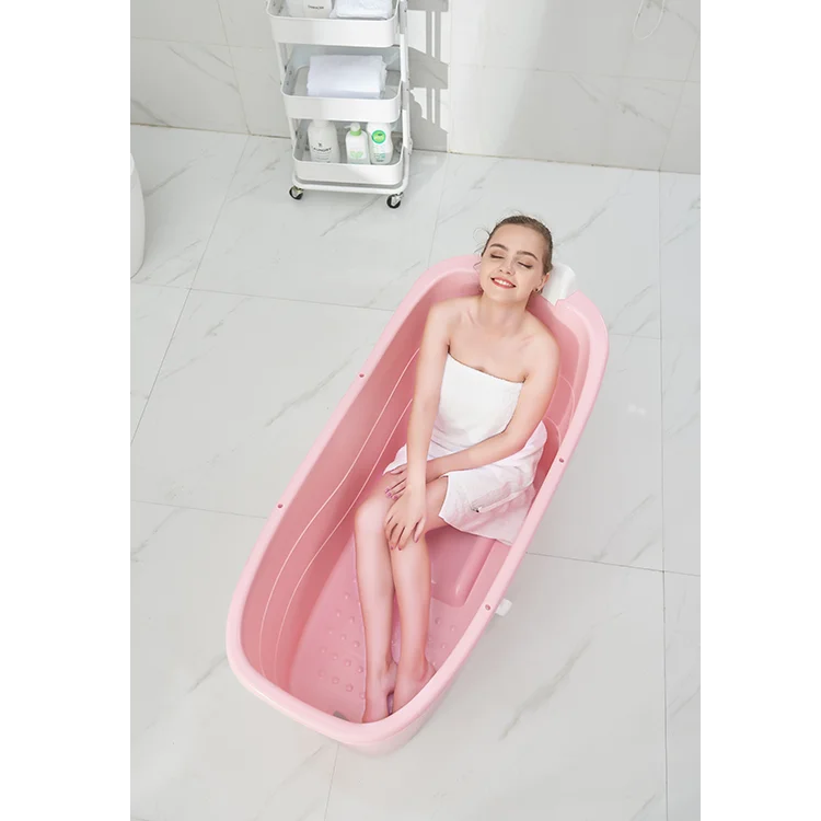 freestanding bath tub Cheap Portable Adult Plastic Bathtub Large Adult