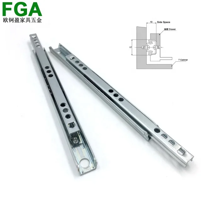 FGA 17mm Mini Partial Extension Ball Bering Two Way Travel