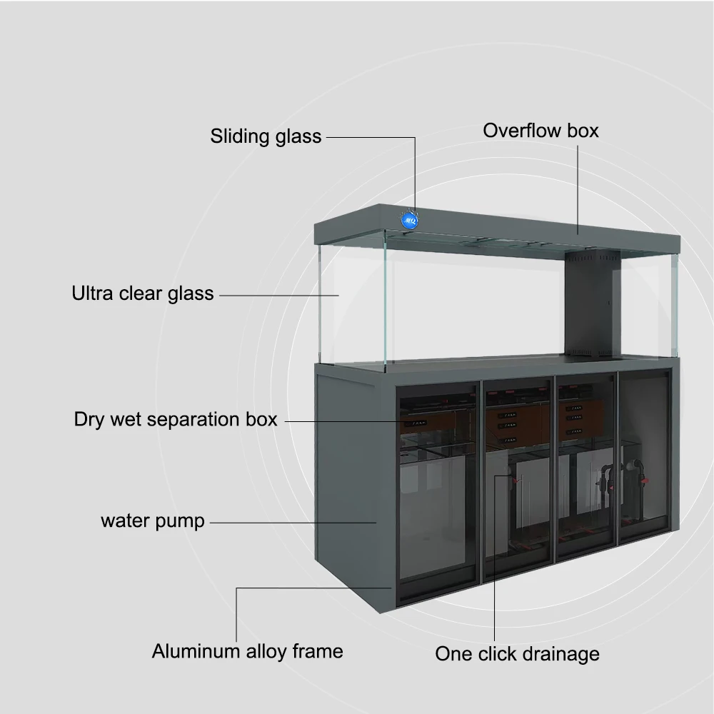 aquarium fish tank  White Aquariums & Accessories  Bullet Screen Glass Ultra Clear Glass Fiberglass Fish Tank