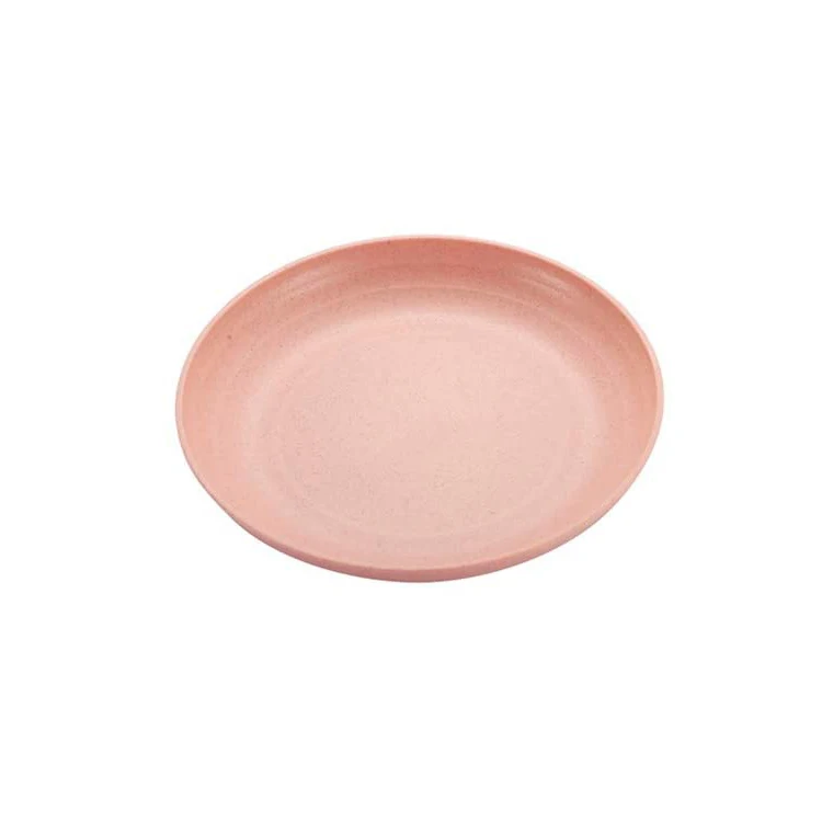 
Biodegradable Wheat Tableware Reusable Round Wheat Straw Plates Food Grade 