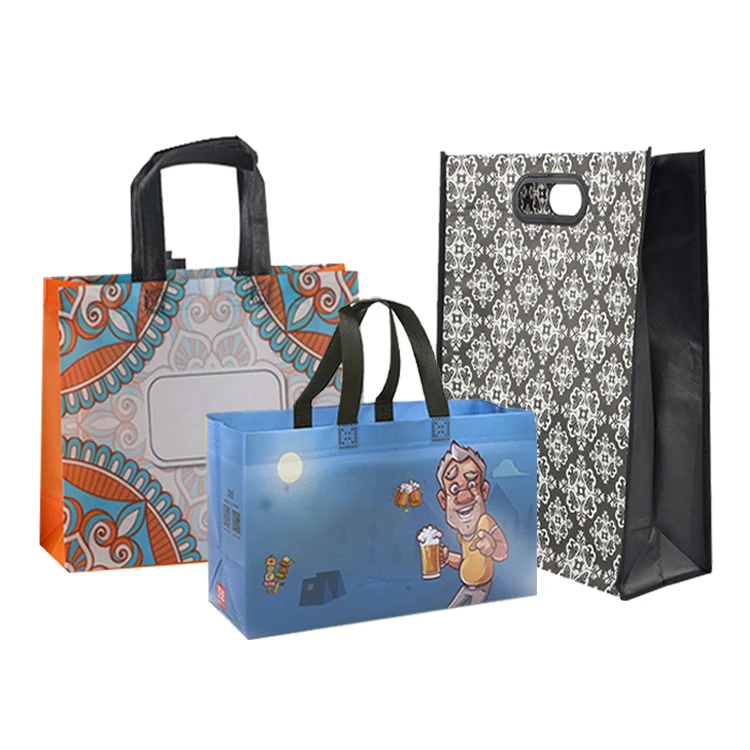 Сумка из нетканого полипропилена с индивидуальным логотипом, Ламинированная Сумка-тоут для покупок, Нетканая сумка