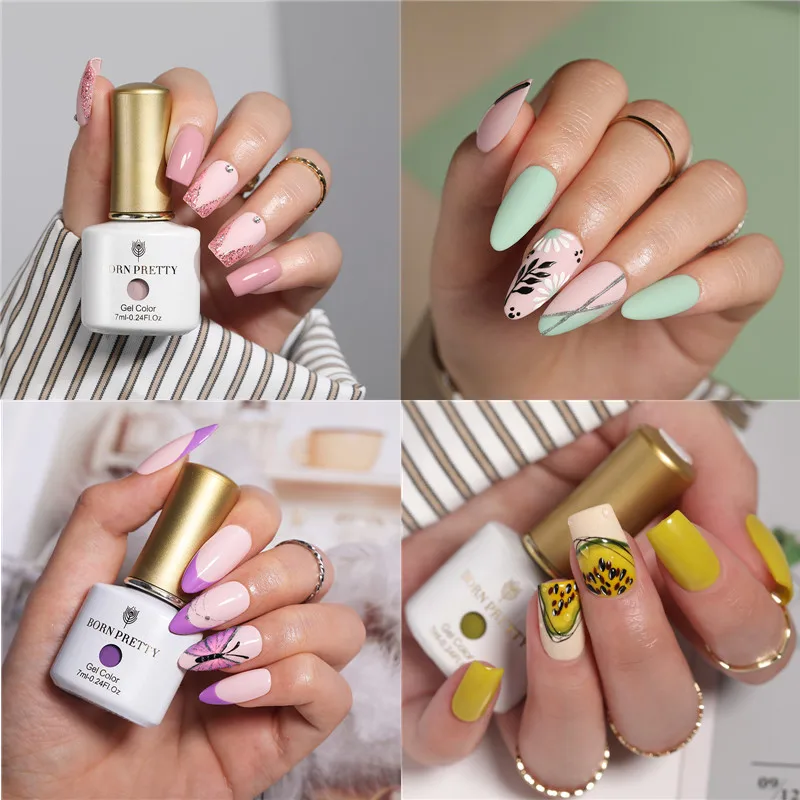 BORN PRETTY 7ml Nail Gel Polish Long Lasting Colors Soak Off Led Nails Polish Colour UV Gel Nail Polish