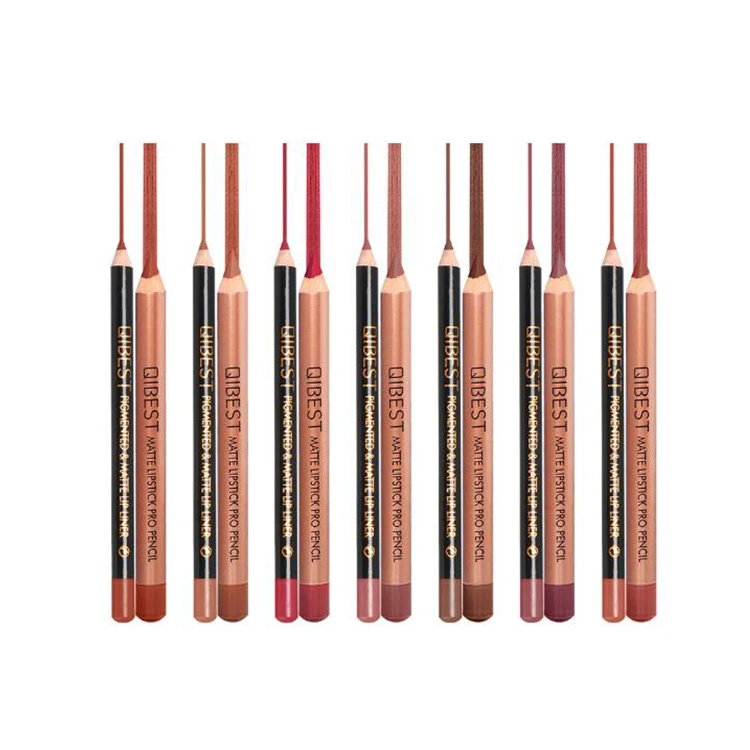 Manufacturer wholesale 15 color lipstick pen + lip liner combination set Waterproof Long Lasting Smooth Matte Lipliner Pen