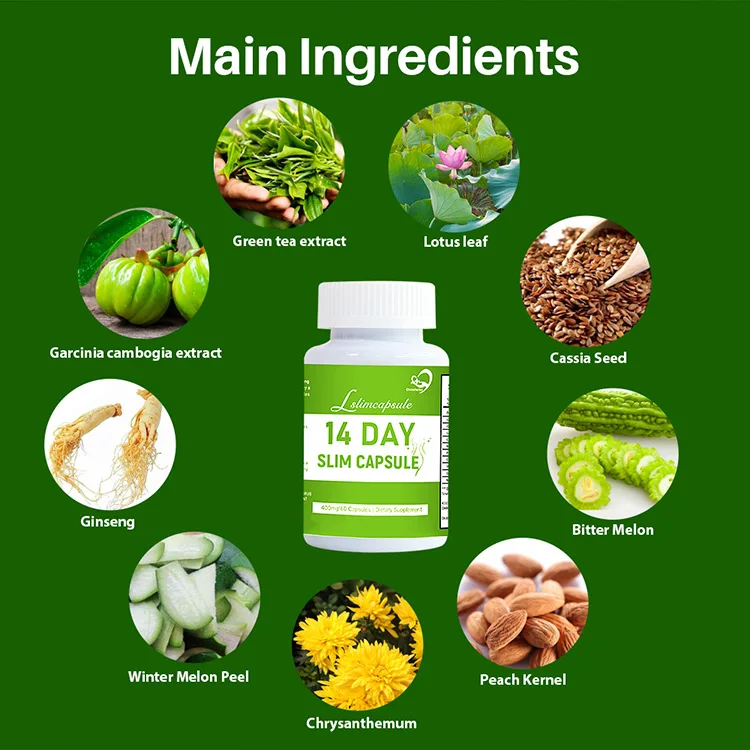 Natural herbal effective flat tummy slim capsule fat burner extra slimming product for food healthy slimming pills supplement