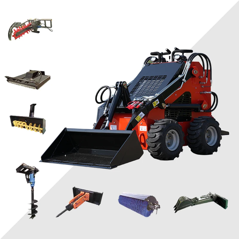 Free Shipping Manufacturer Epa Engine Wheel Loader Diesel mini Front End Loader Skid Steer Loader