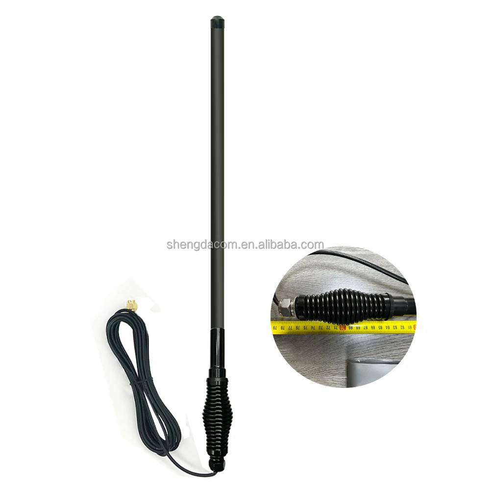 4G Outdoor communication antenna 698-2700MHz ham radio antenna 6.5dBi black mobile antenna with customized connector