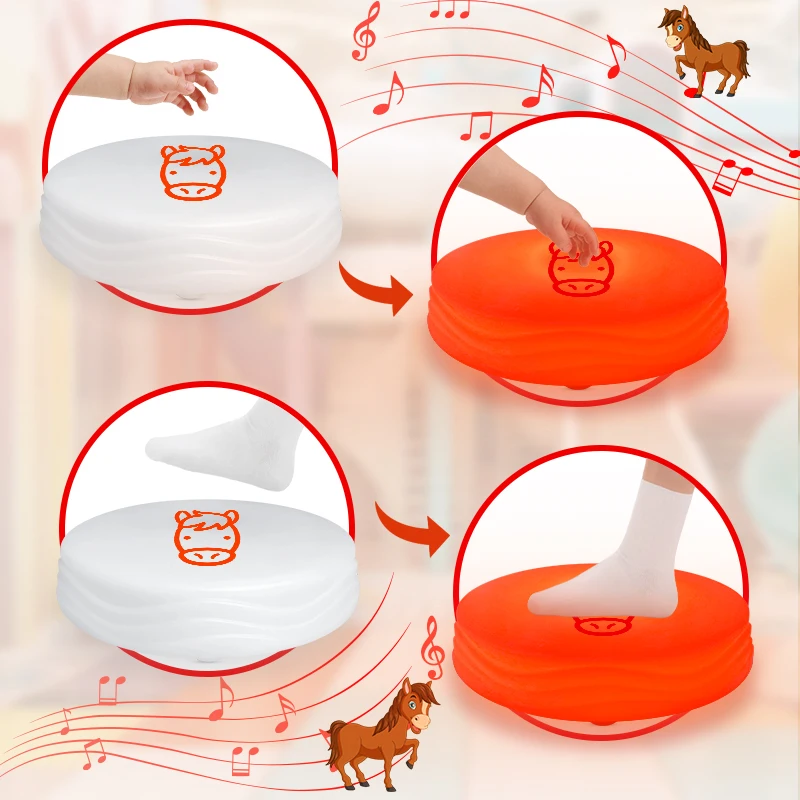 Wired Interactive Rgb Activated Game Led Dance Floor 30*30cm Factory Supply For Kids Stage Lights Round