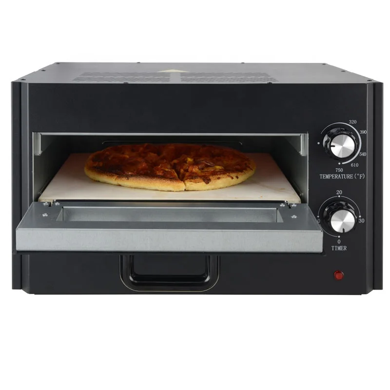 Electric Pizza Maker EPM218A-TJ  (Glass window) with high heat max 385 degree C, 12 inch pizza stone, dual heating elements