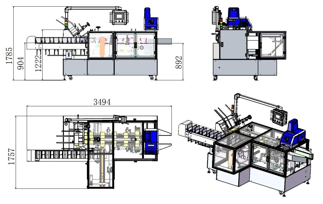 Ubl Fully Automatic Sachet Blister Tube Ampoule Soap Condom Packaging Horizontal Cartoning Machine