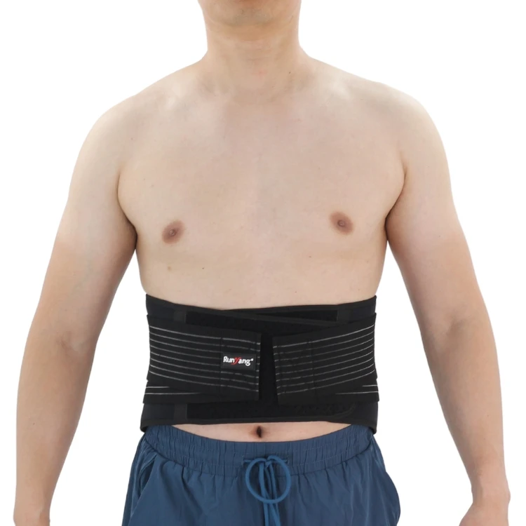 Leather corset belt tourmaline self heating Neoprene Adjustable Compression lumbar support Waist Belt orthopedic