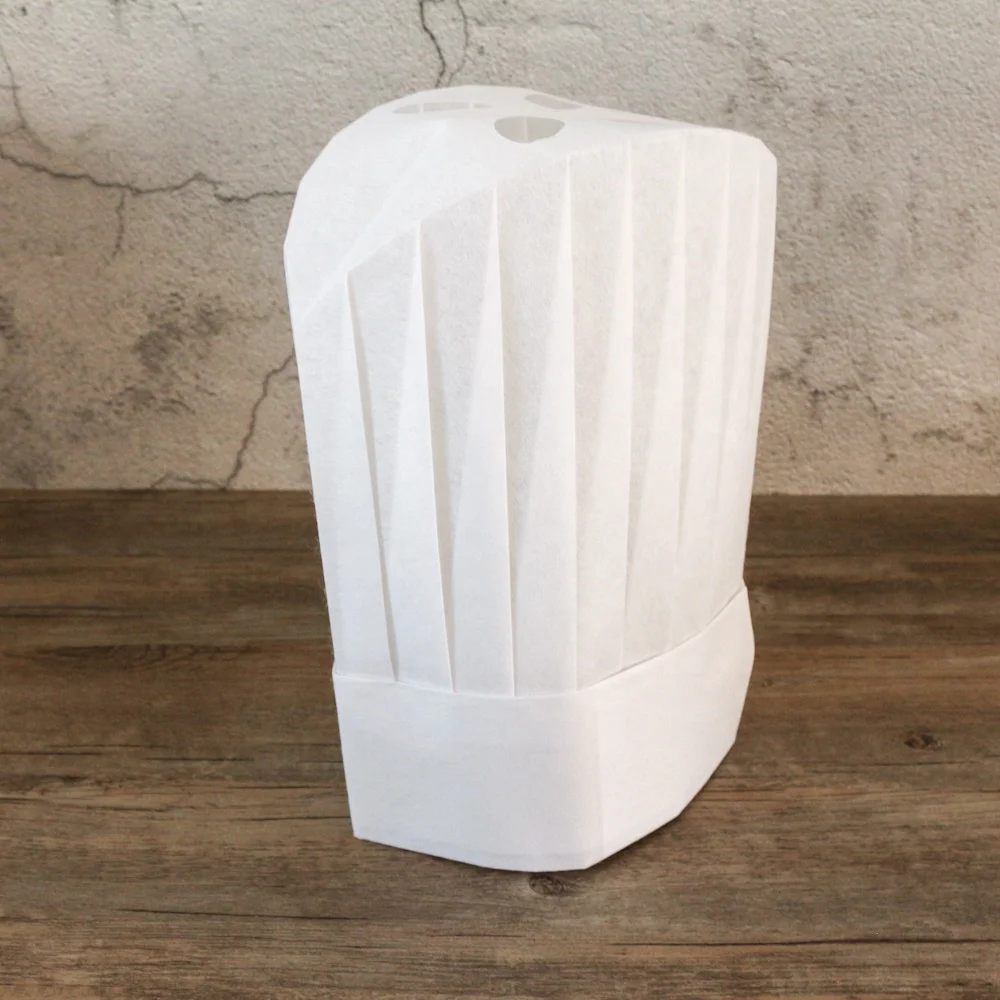 Cheap price disposable non woven round top chef hat restaurant supplies cook hat