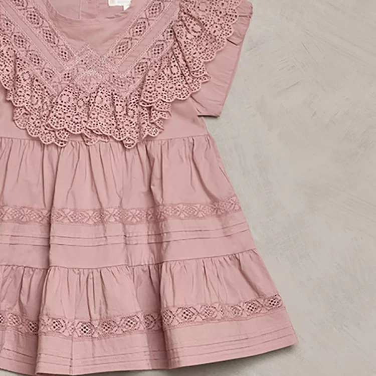 High Quality Comfortable Eco-Friendly Casual Summer Kids Puffy Flower Ruffle Dresses For Baby Girl