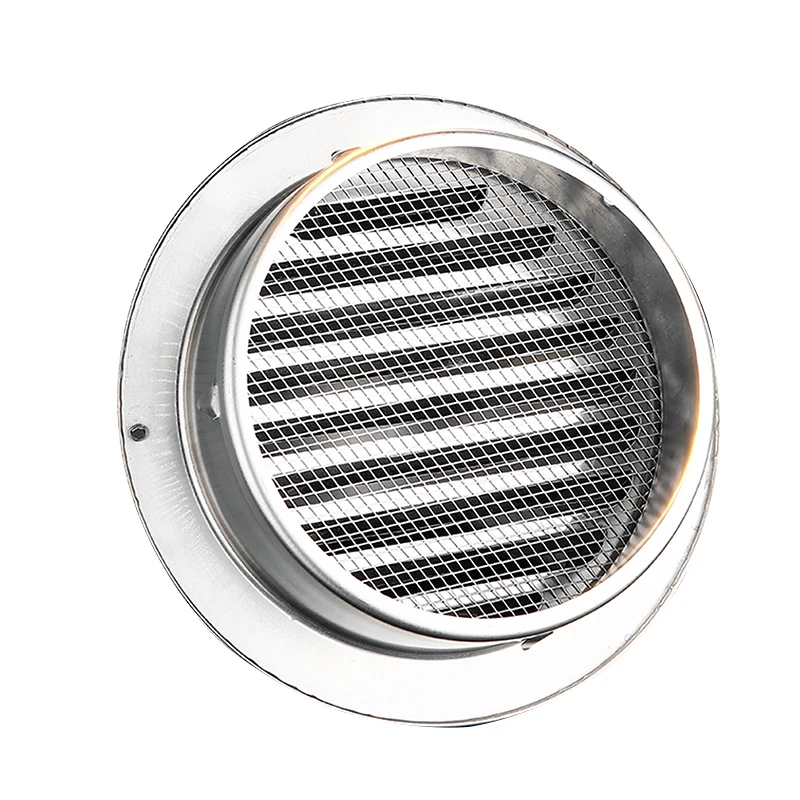4 Inch Stainless Steel half 201 Exhaust Vent Waterproof Gas Seal Protective Automatic Supply Cowl Round Cap Kitchen Wall Vent