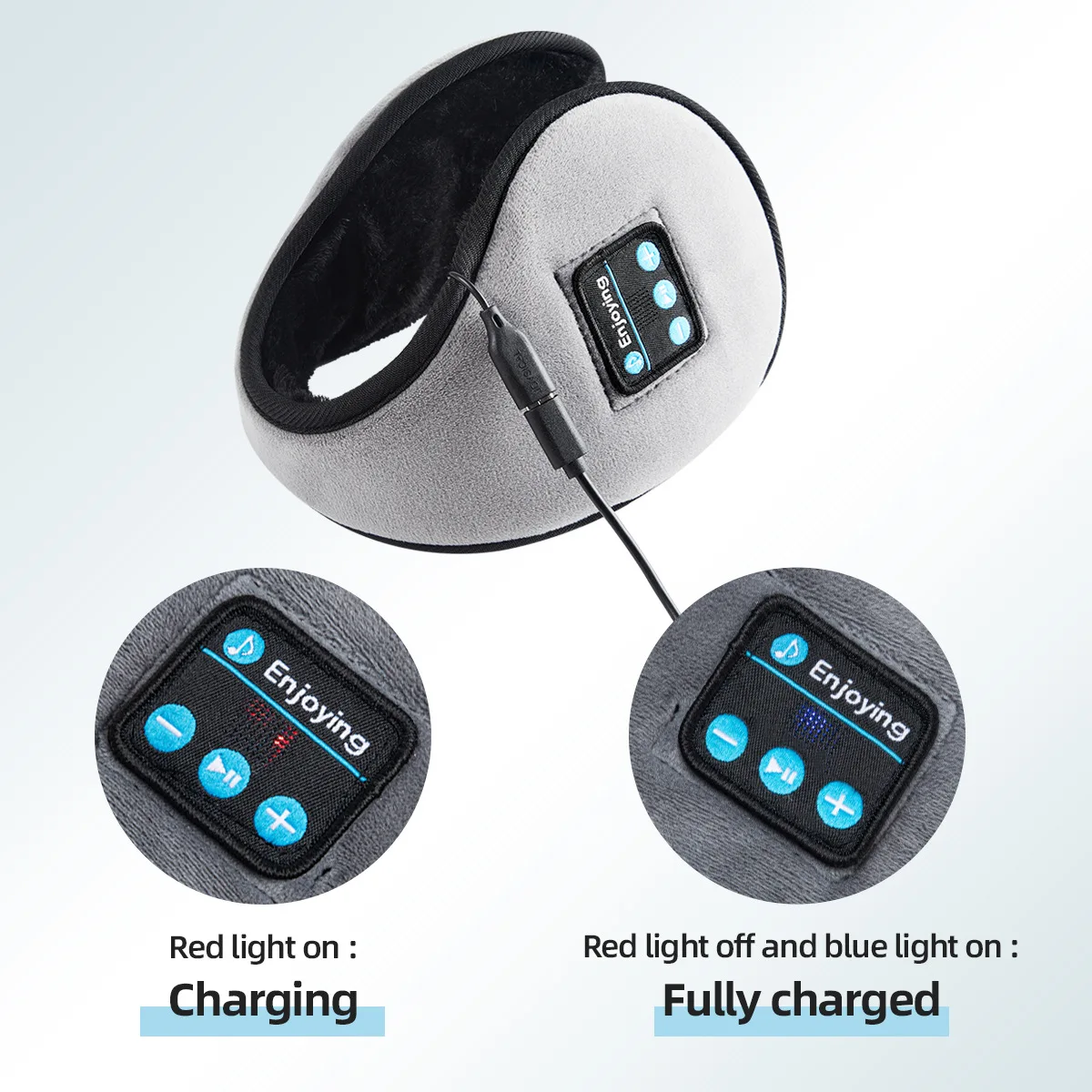 2024 New Electronics Music Headwear TWS Headphones Warmer Ear muffs Headband Winter Warming Smart Wireless Earmuff Earphones