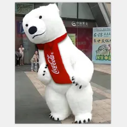 Christmas funny cute cosplay giant inflatable plush mascot panda bear costume adult for sale or wholesale