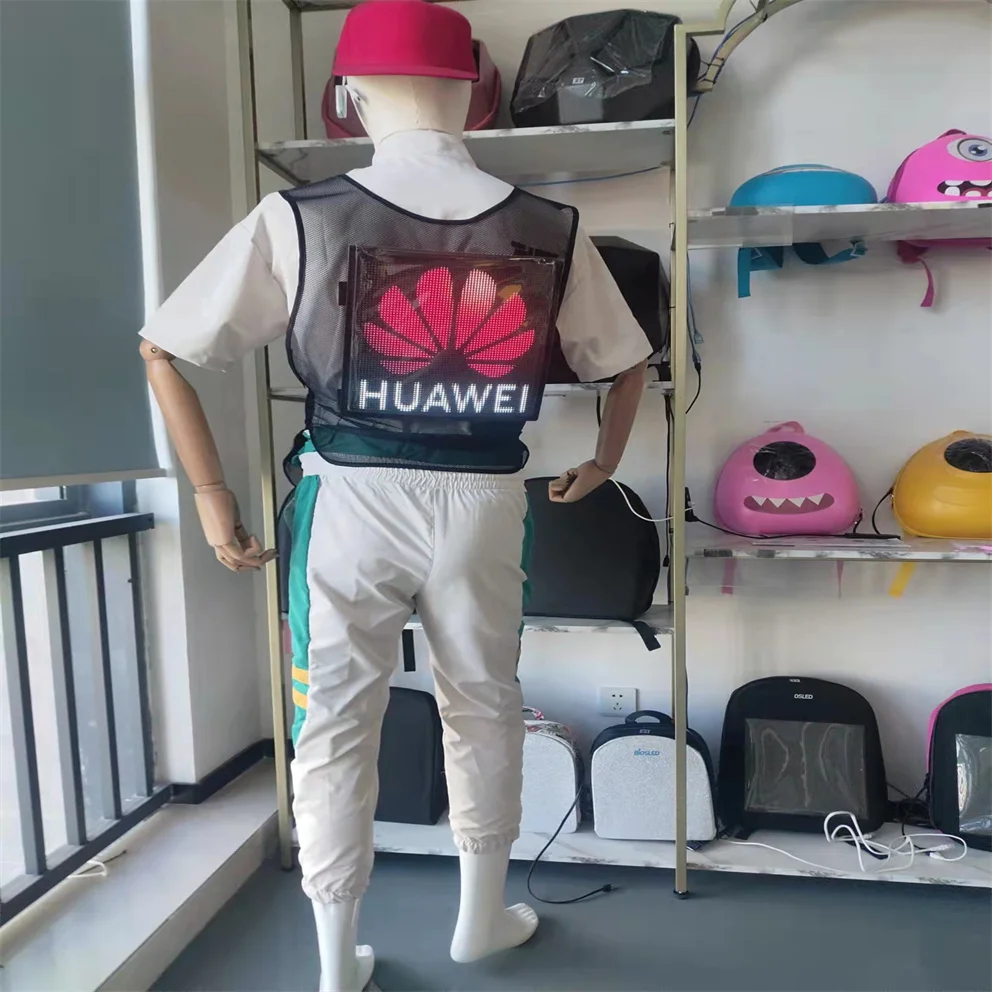 Creative Vest Display Mini Sign Led Color Screen