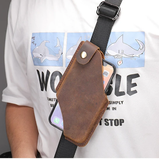 Vintage Men Leather Phone Case Belt Clip Holster Pouch Case genuine leather cell phone holster