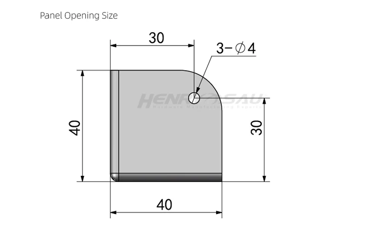 Pressed triangle flat angle cabinet corners metal loudspeaker cabinet corners
