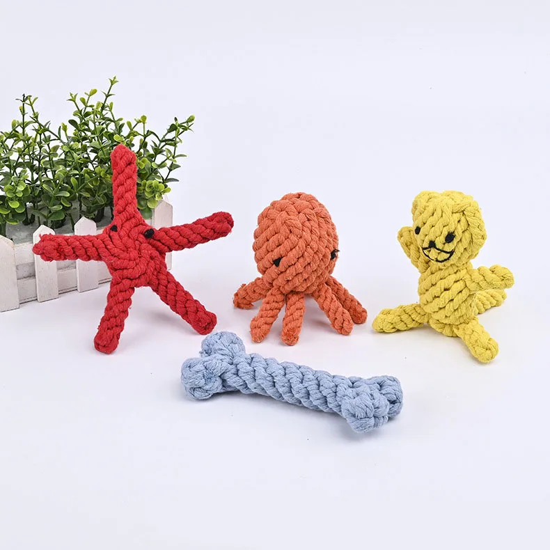 2022 Wholesale Eco Friendly Pet Supplies Interactive Toy Cotton Rope Dog Pet Chew Toys Juguete para Mascotas