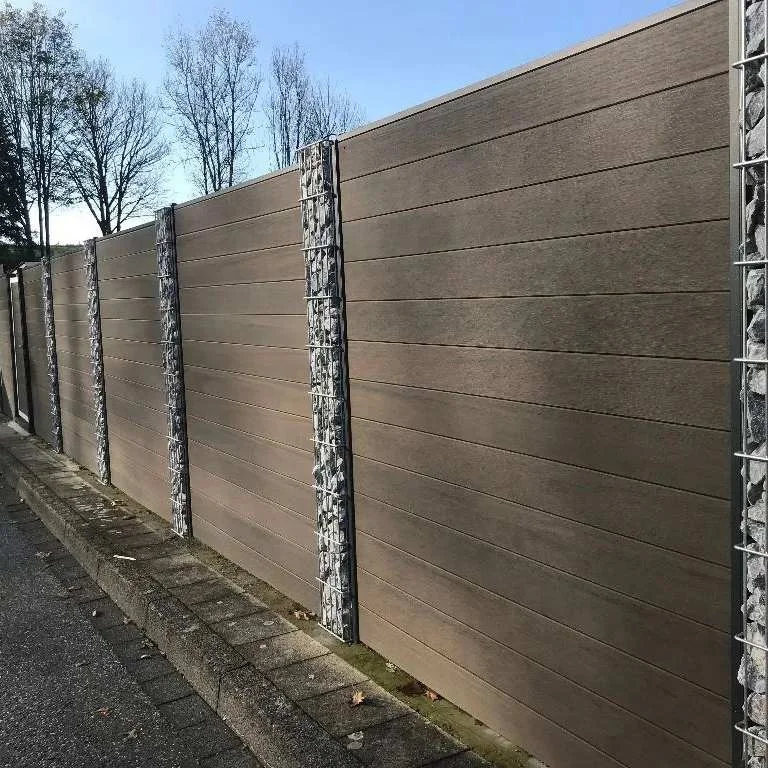 Environmental Friendly Fireproof Fence Wpc Privacy Wooden Outdoor Wood Fence Panel Wpc