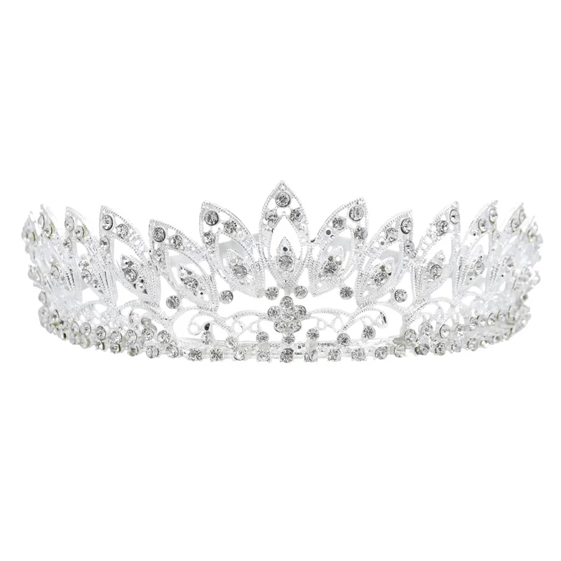 Party Wedding Bride Headdress and Corolla Female Classical Baroque Tire Crown King The Bride Hair Jewelry Hair Accessories Alloy