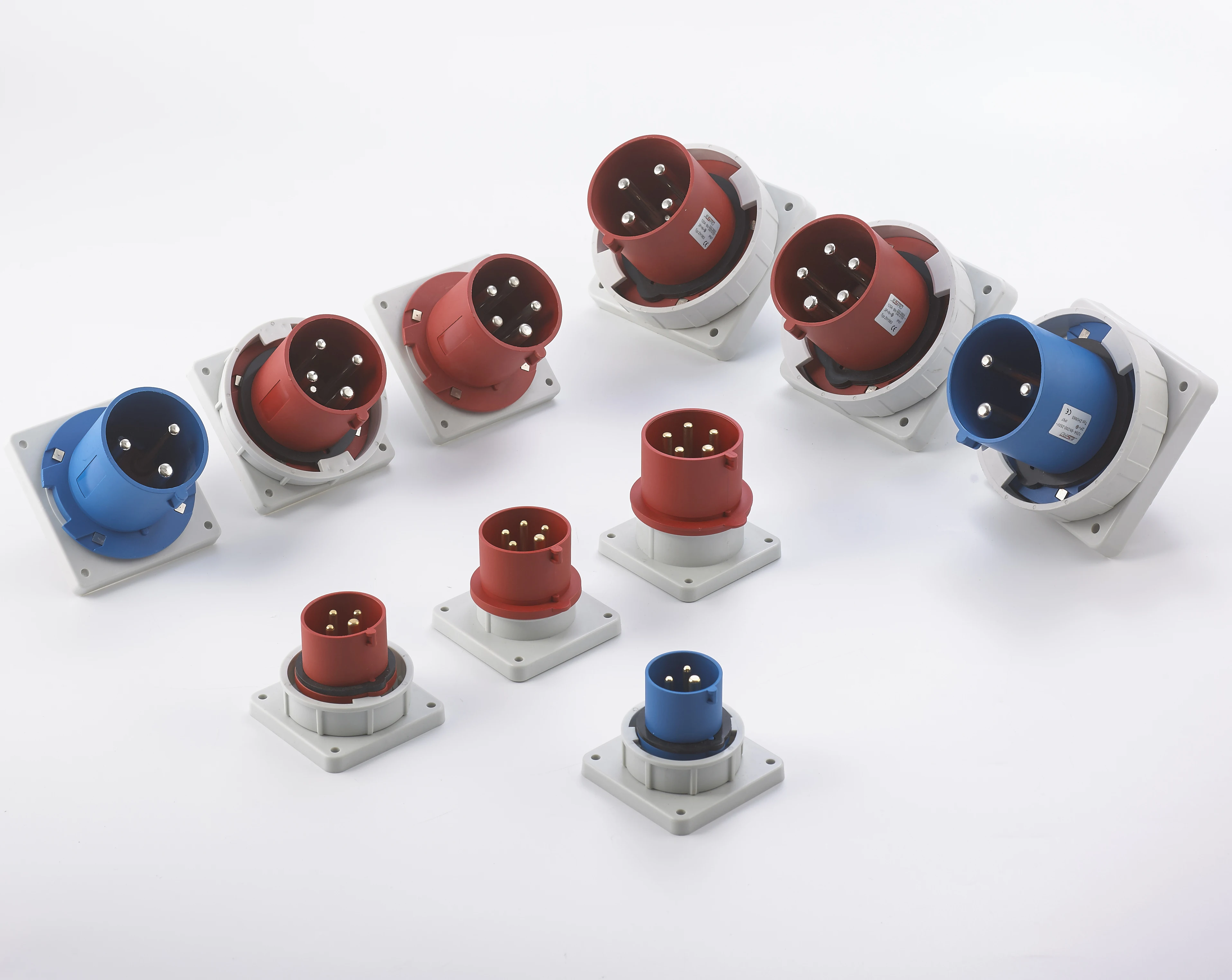 Manufacturer Supplier 3 Pin Plug Electric Industrial Reefer Container Angle Socket