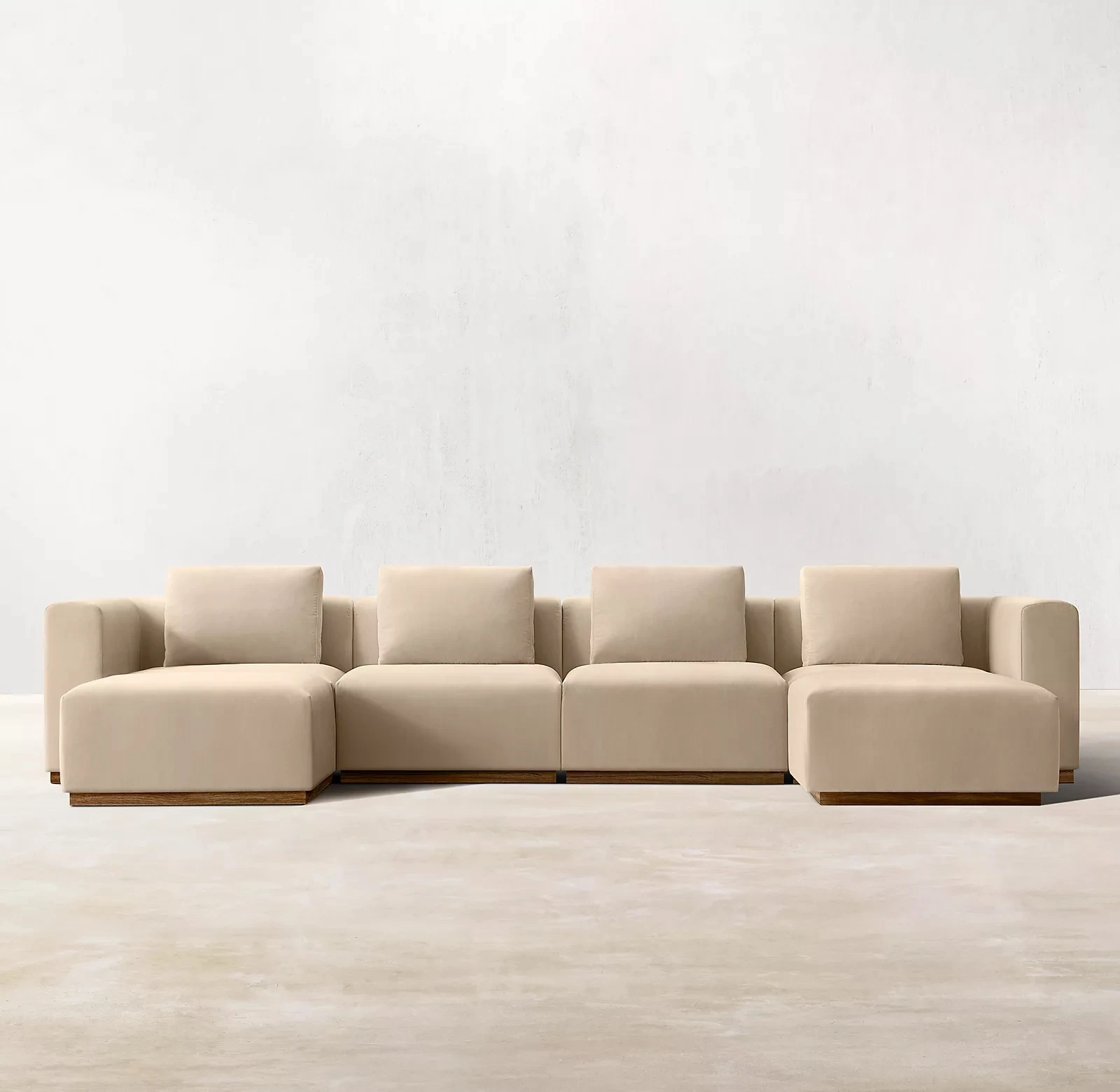 Modern Style Custom Modular Salon Fabric Sectional L U Couch Living Room Sofas Set Home Furniture