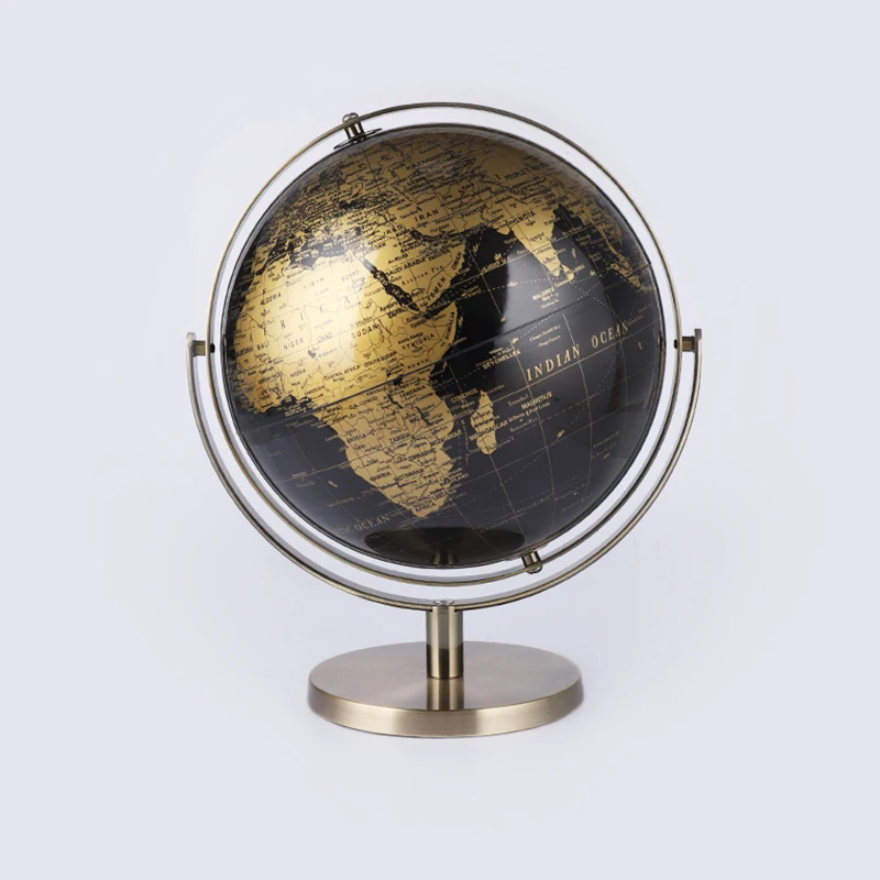 
Promotional Top Quality PVC surface universal metal base 25cm antique world globe for home decoration 