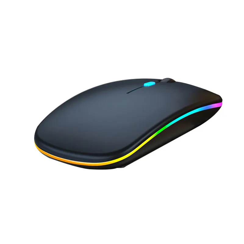 Цветная (RGB) 2 4G беспроводная мышь BT игровая перезаряжаемые компьютерная Беспроводная USB эргономичная Бесшумная Мыши для