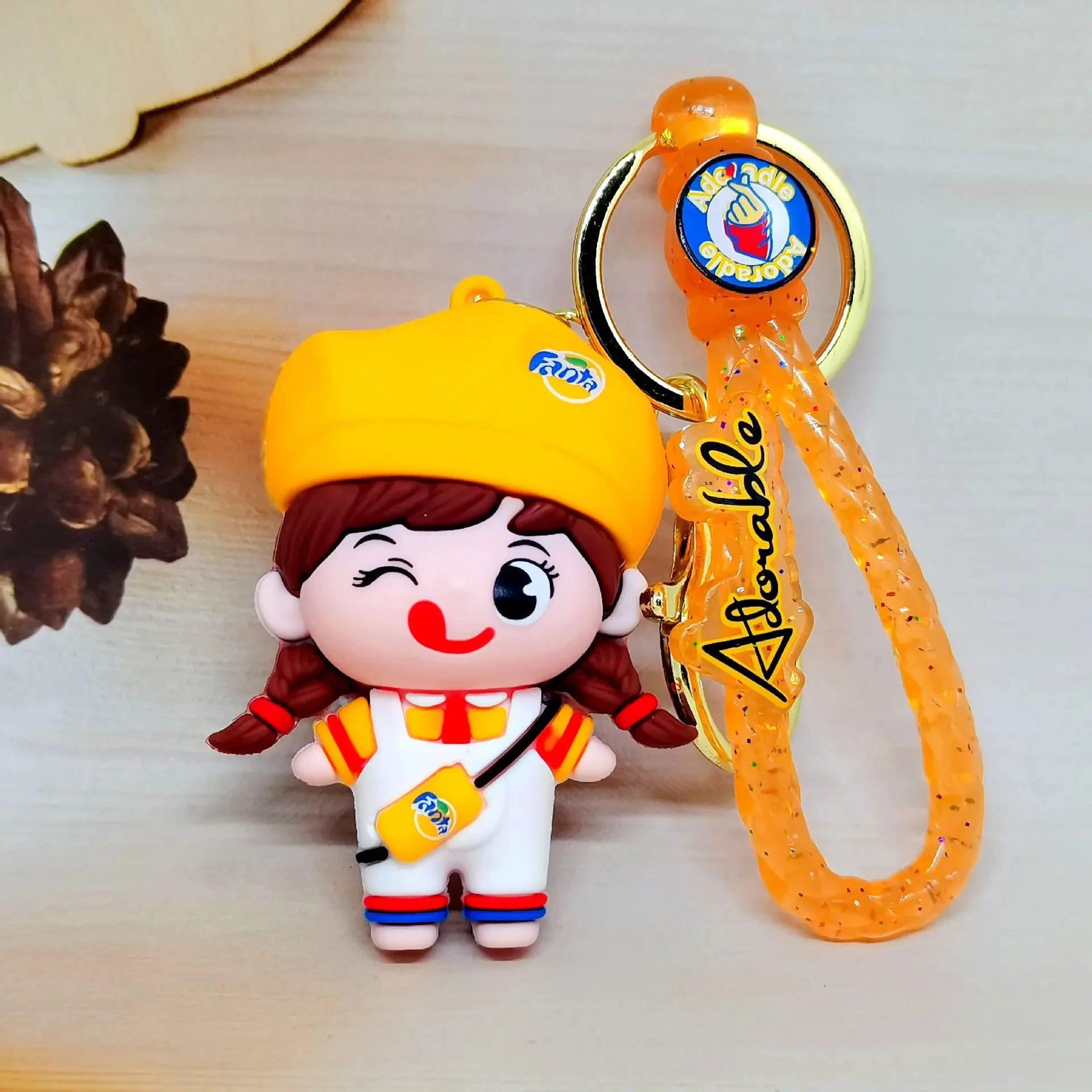 Custom Coke Boys And Girls Cartoon Exquisite Car Keychain Girls Bag Pendant Keychain Anti-lost Car Key Bag Accessories