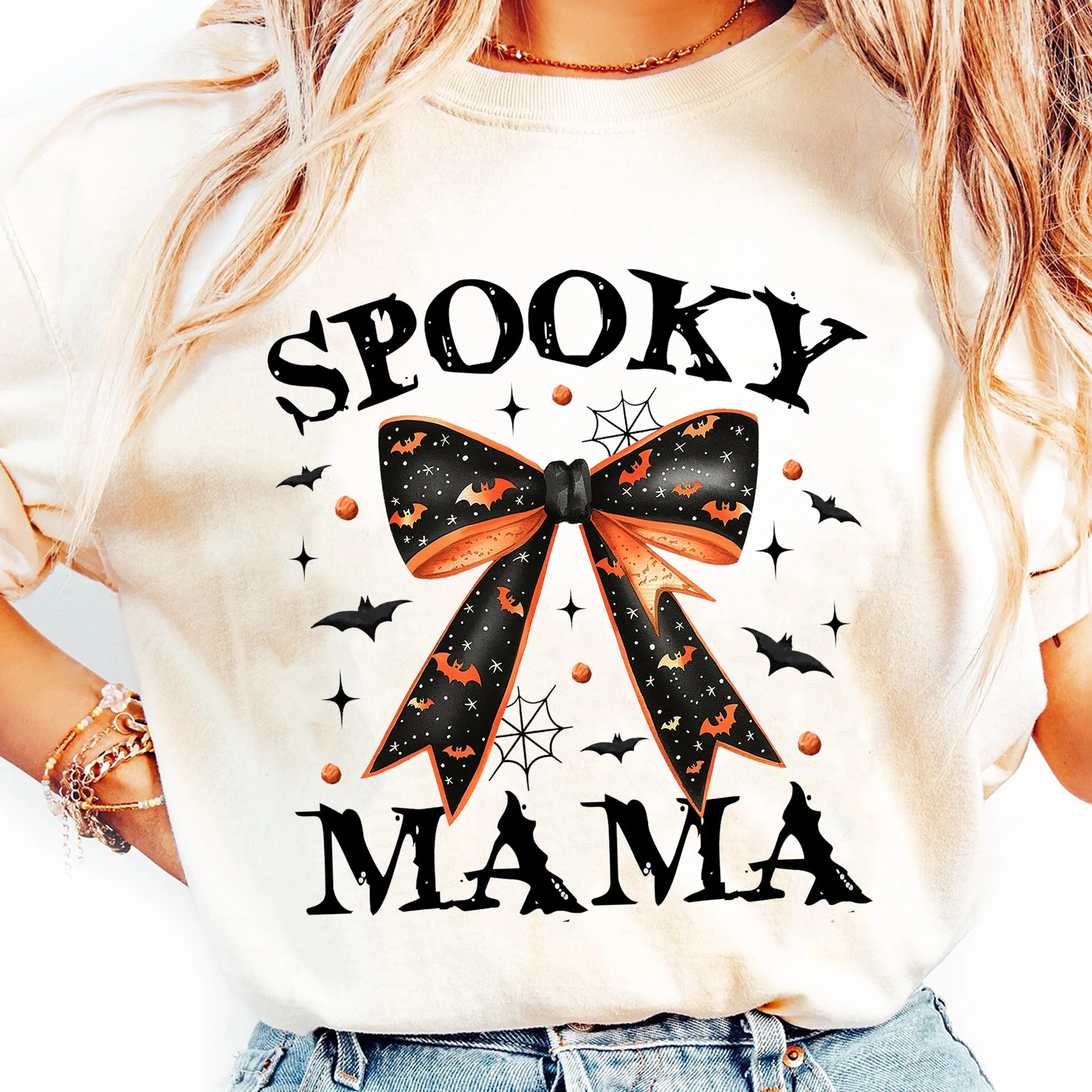 NO MOQ factory price 2024 new trends custom dtf printing transfer halloween fall boo jee ghost spooky screen print transfers