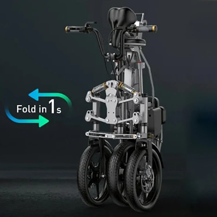 Wholesale 500 Watt 3 Wheels Electric Scooter Ebike 14 Inch Dual Batteries 48v Electric Bike Folding