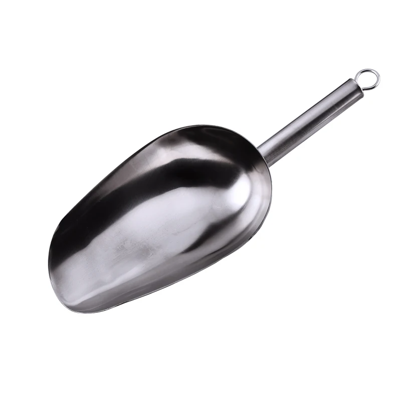 new wholesale stainless steel  Ice Scoop Rice Spoon Shovel  Ice Scraper large middle small  Size for Supermarket