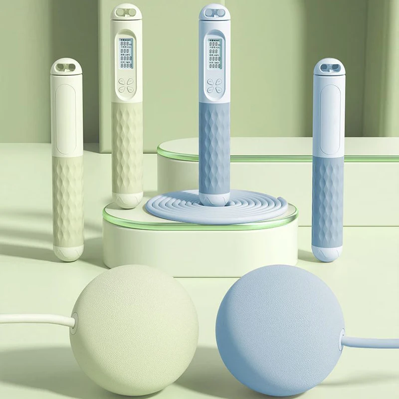 Professional Wireless Springseil Fitness Digital Rope Skipping Calorie Counter Smart Weighted Cordless Jump Rope with Ball