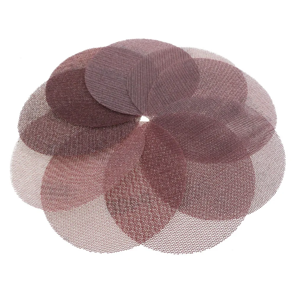 Aluminum Oxide Mesh Sanding Disc Round Hook Loop Discs Net Sanding Disc for Metal Wood Polishing