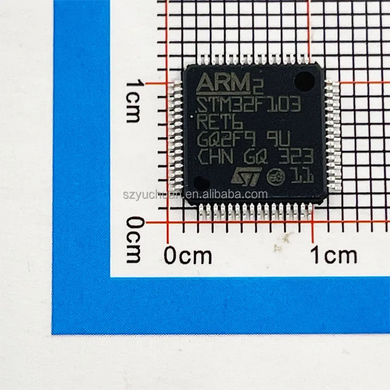 STM32F103RET6 New and original 512KB ARM-M3 64KB 72MHz FLASH 51 LQFP-64 Microcontrollers(MCU/MPU/SOC) STM32F103RET6